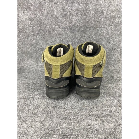 Apis Mt Emey Hiking Boot Youth 4 Green Mid Ankle Adjustable Strap Laces 3305-7H - Picture 4 of 7